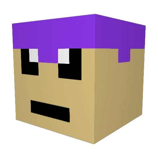 Samuel16super Minecraft avatar head, 3D render