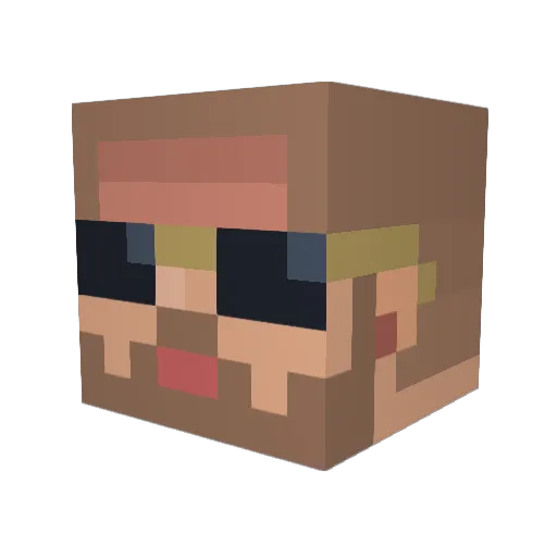 Samuel6946 Minecraft avatar head, 3D render