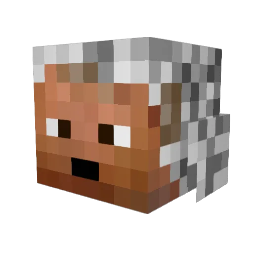 SamuelAdamsGhost Minecraft avatar head, 3D render
