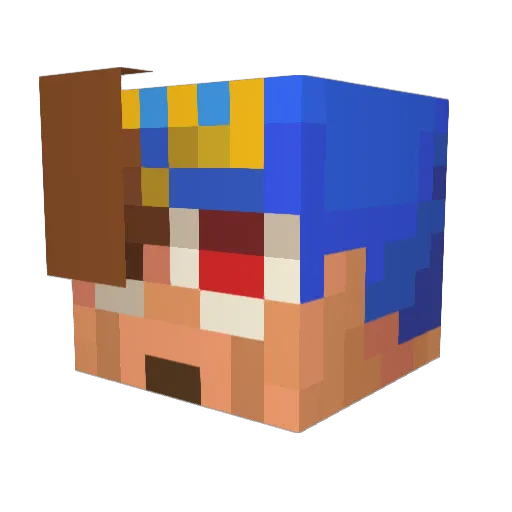 SamuelBergy Minecraft avatar head, 3D render