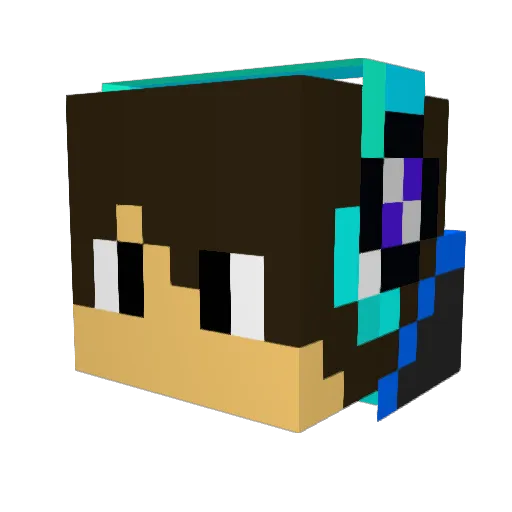 SamuelCPA Minecraft avatar head, 3D render