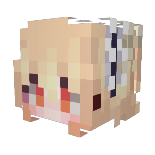 SamuelOuo Minecraft avatar head, 3D render