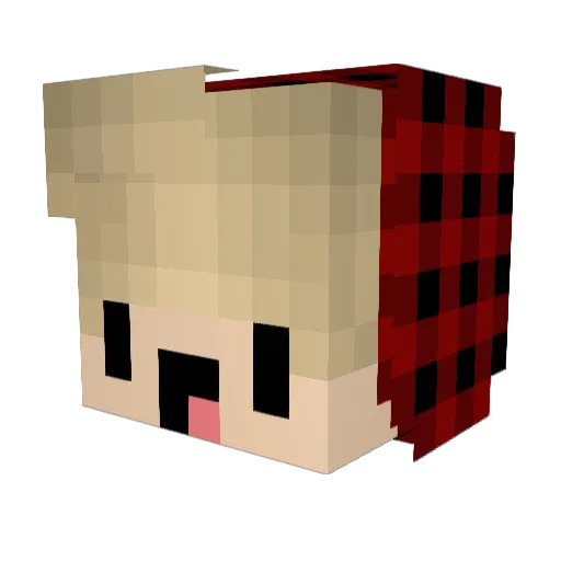 Samuelkawai Minecraft avatar head, 3D render