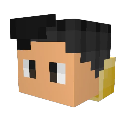 Samuelkvm Minecraft avatar head, 3D render
