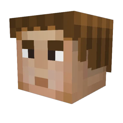 Samuelranman Minecraft avatar head, 3D render
