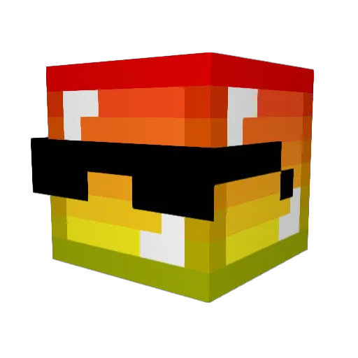 Samuels0n Minecraft avatar head, 3D render