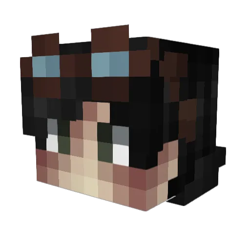 Samuelslooky Minecraft avatar head, 3D render