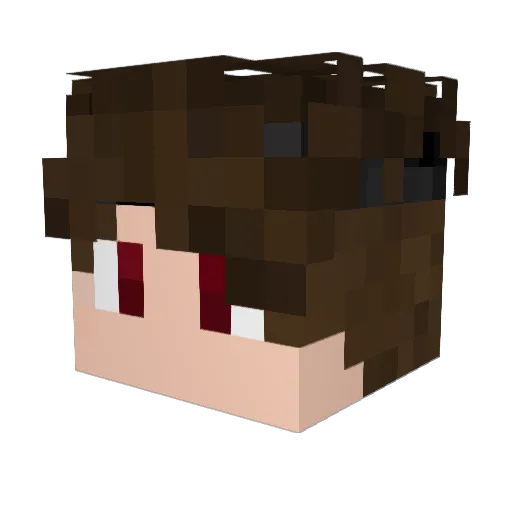 SamukaBruts Minecraft avatar head, 3D render