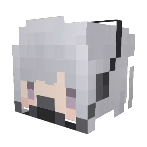 Samukawa_Shion Minecraft avatar head, 3D render
