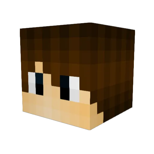 Samuliu Minecraft avatar head, 3D render