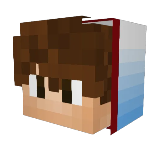 Samulix2 Minecraft avatar head, 3D render
