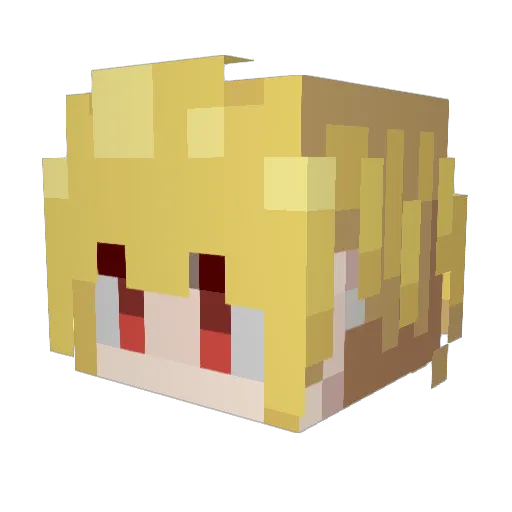 Samunheun Minecraft avatar head, 3D render