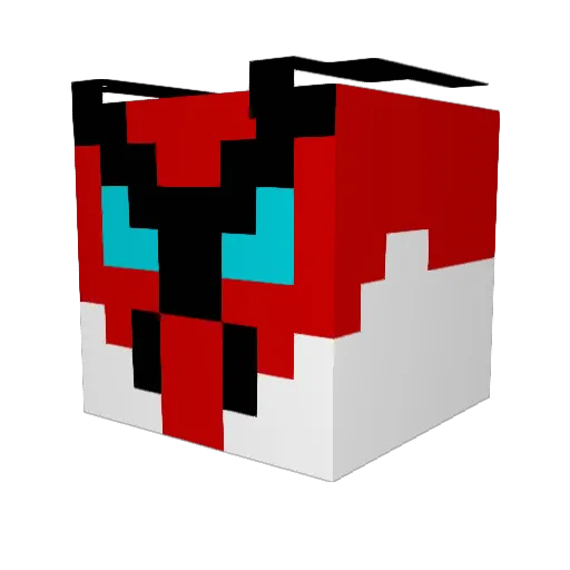Samur5r Minecraft avatar head, 3D render