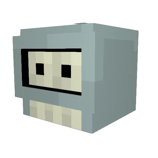 Samurai467 Minecraft avatar head, 3D render