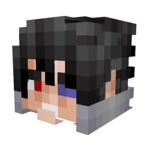SamuraiBazzi Minecraft avatar head, 3D render