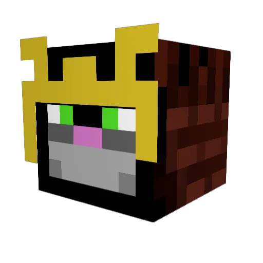 SamuraiCatt Minecraft avatar head, 3D render