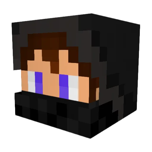 SamuraiRat Minecraft avatar head, 3D render