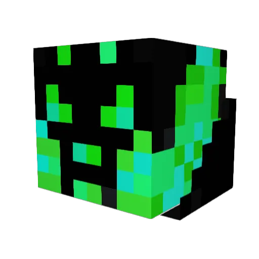 SamuraiShrek Minecraft avatar head, 3D render