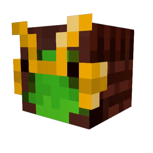 Samurai_Avocado Minecraft avatar head, 3D render