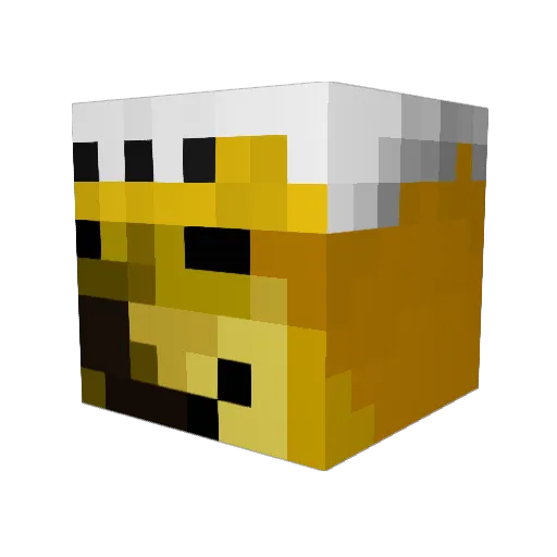 Samurai_Cheems Minecraft avatar head, 3D render