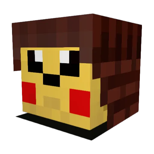 Samuraichu2 Minecraft avatar head, 3D render
