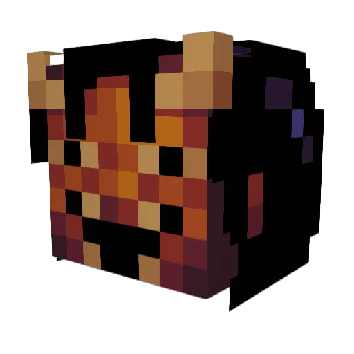 SamuraijoaX Minecraft avatar head, 3D render