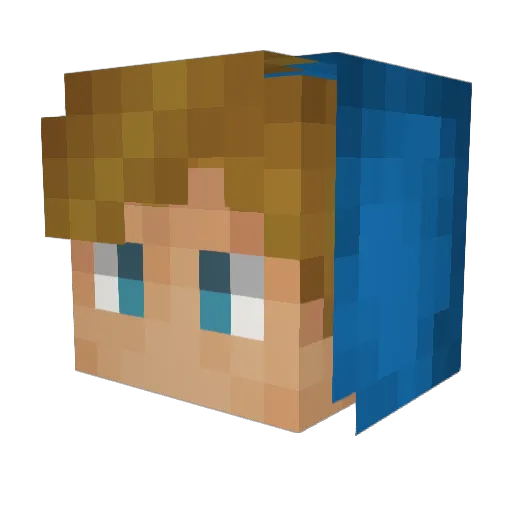 Samuraisaint Minecraft avatar head, 3D render