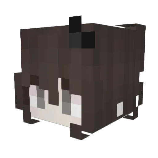 Samuraji Minecraft avatar head, 3D render