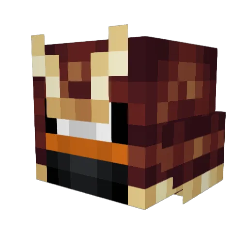 SamurayChicken Minecraft avatar head, 3D render