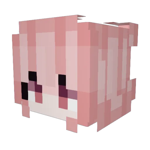 Samurquii Minecraft avatar head, 3D render