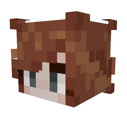 Samvars Minecraft avatar head, 3D render
