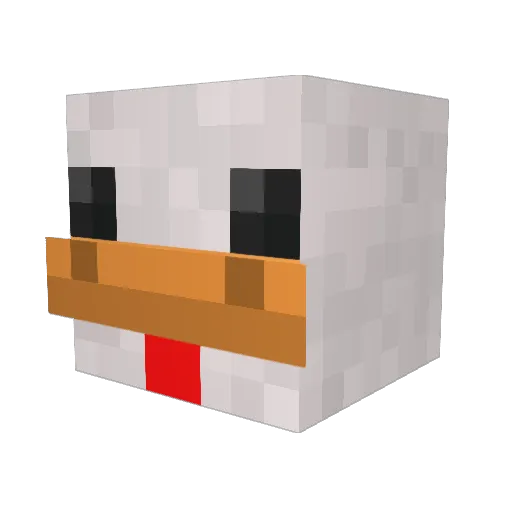 Samwe Minecraft avatar head, 3D render