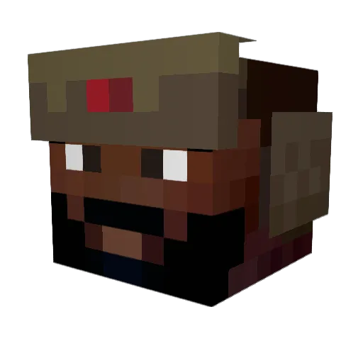SamySandwich76 Minecraft avatar head, 3D render