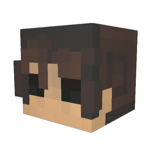 SamySlay Minecraft avatar head, 3D render