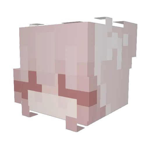 SamyYS Minecraft avatar head, 3D render