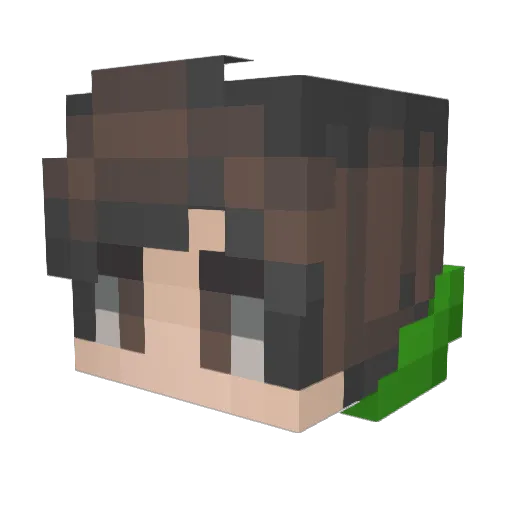Samyblocks23 Minecraft avatar head, 3D render
