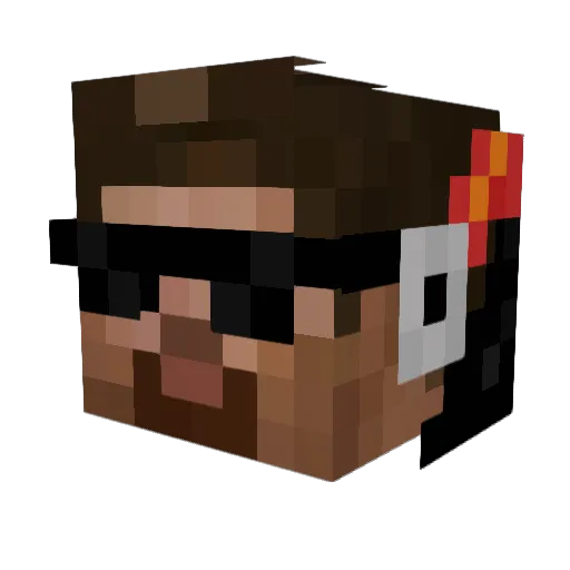 Samycus Minecraft avatar head, 3D render