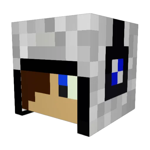 Samyoda Minecraft avatar head, 3D render