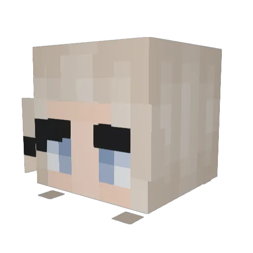 Samyya Minecraft avatar head, 3D render