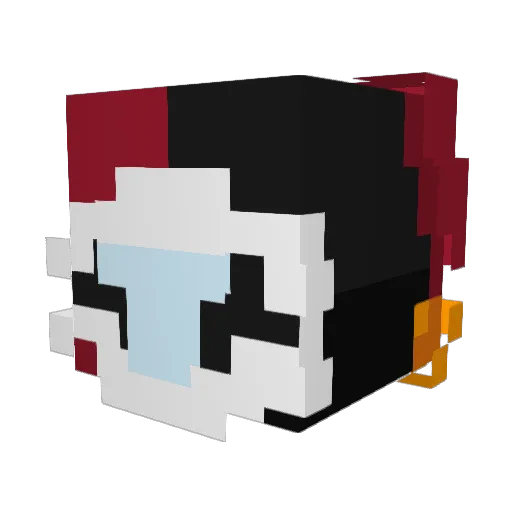 San00w Minecraft avatar head, 3D render