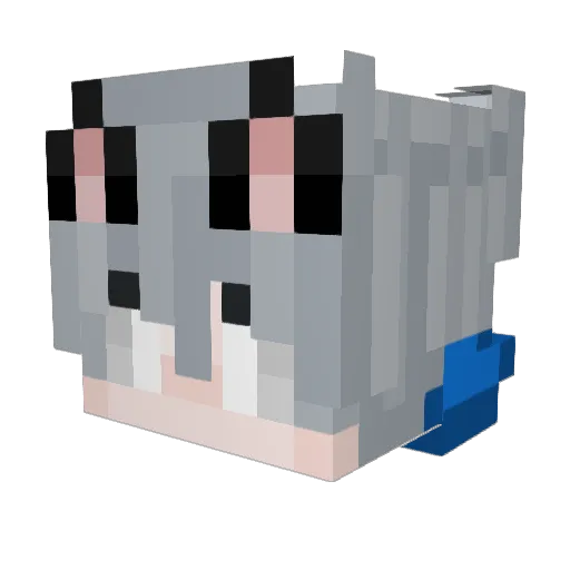 San33san Minecraft avatar head, 3D render