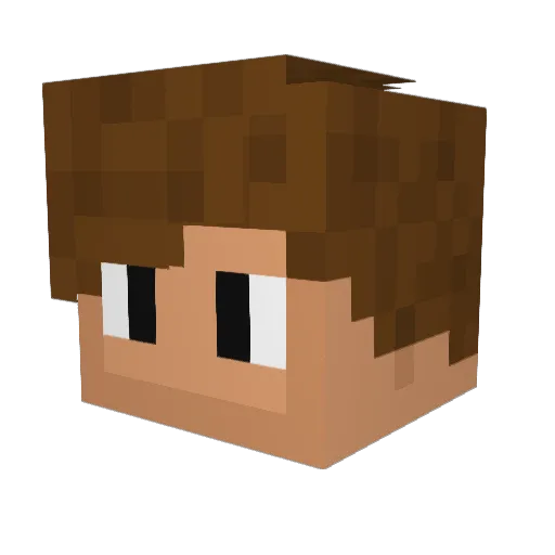 San4ik Minecraft avatar head, 3D render
