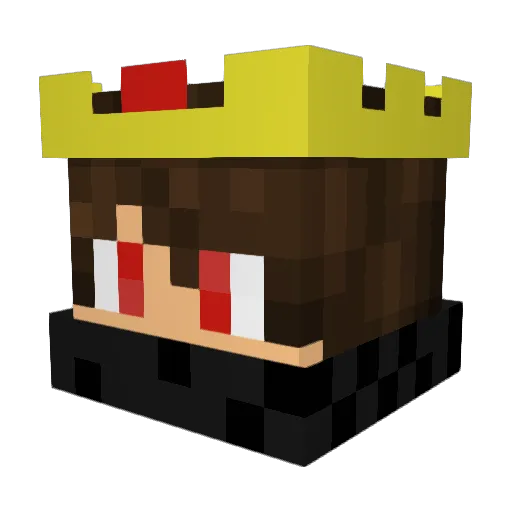 SanDah Minecraft avatar head, 3D render