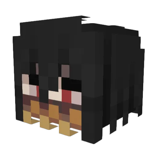 SanFu_ Minecraft avatar head, 3D render