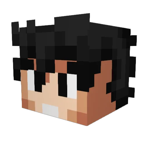 SanGoKu77 Minecraft avatar head, 3D render