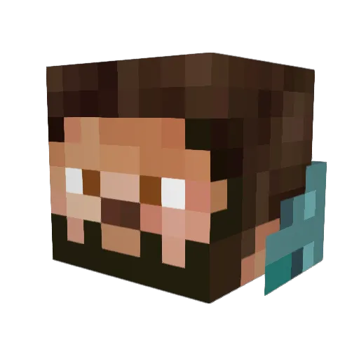 SanGrail Minecraft avatar head, 3D render