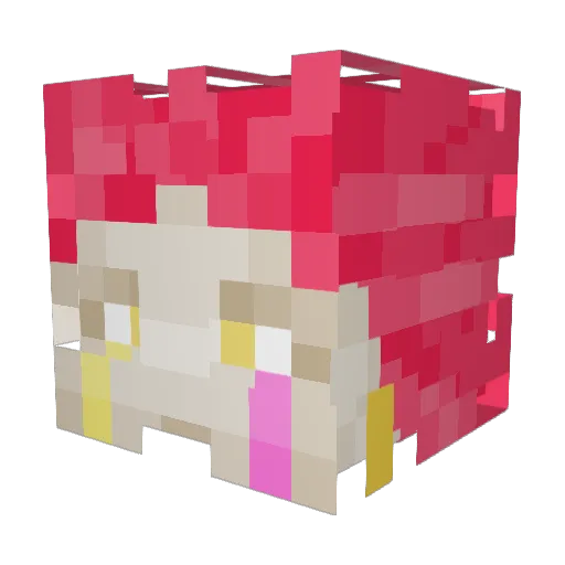 SanSab Minecraft avatar head, 3D render