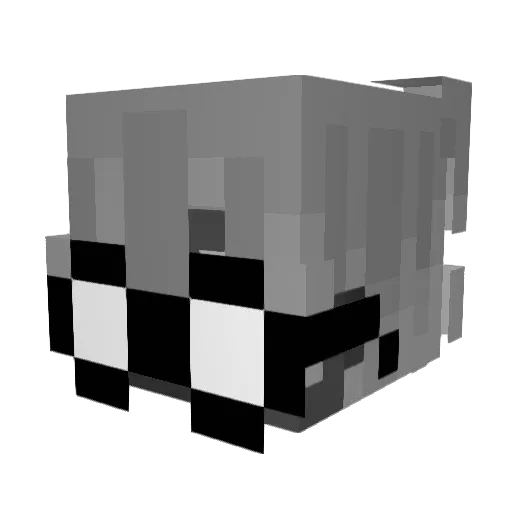SanZhong Minecraft avatar head, 3D render