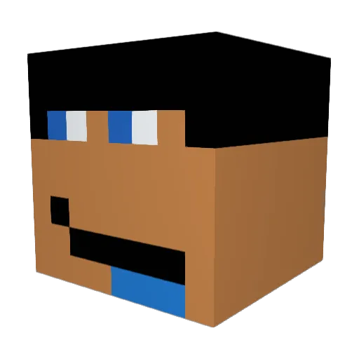 San_PG Minecraft avatar head, 3D render