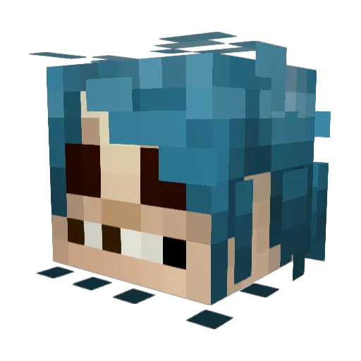 Sana_Kan Minecraft avatar head, 3D render